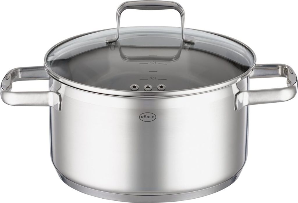 Rösle CHARM Edelstahl Kochtopf mit Deckel Ø24 cm Produktbild 