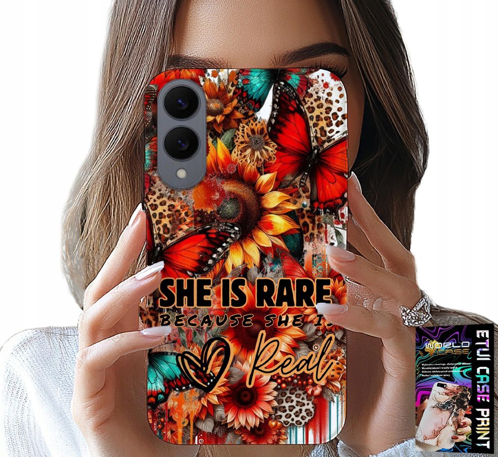 Fall Für Samsung Galaxy S25 Rand - Sie Ist Selten, Sonnenblumen, Blumen, Schmetterlinge