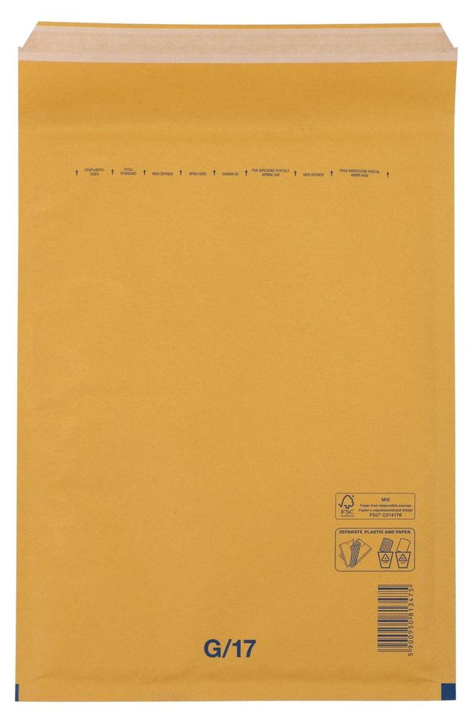 100x BUDGET Luftpolstertaschen 7/G-17 230x340mm passend für Produktbild 