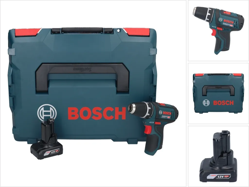 Bosch GSR 12V-15 Perceuse Compacte pour Accès Difficiles et Recoins
