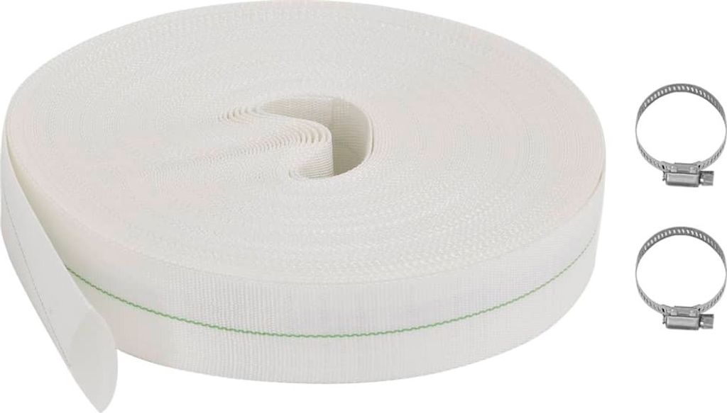 Flachschlauch PE 100 m 1" Weiß PVC-Auskleidung 8 bar Arbeitsdruck