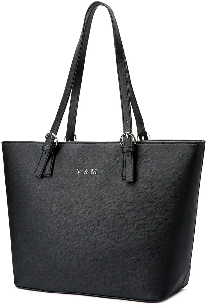 Petit sac à main noir élégant avec bandoulière amovible et finitions or