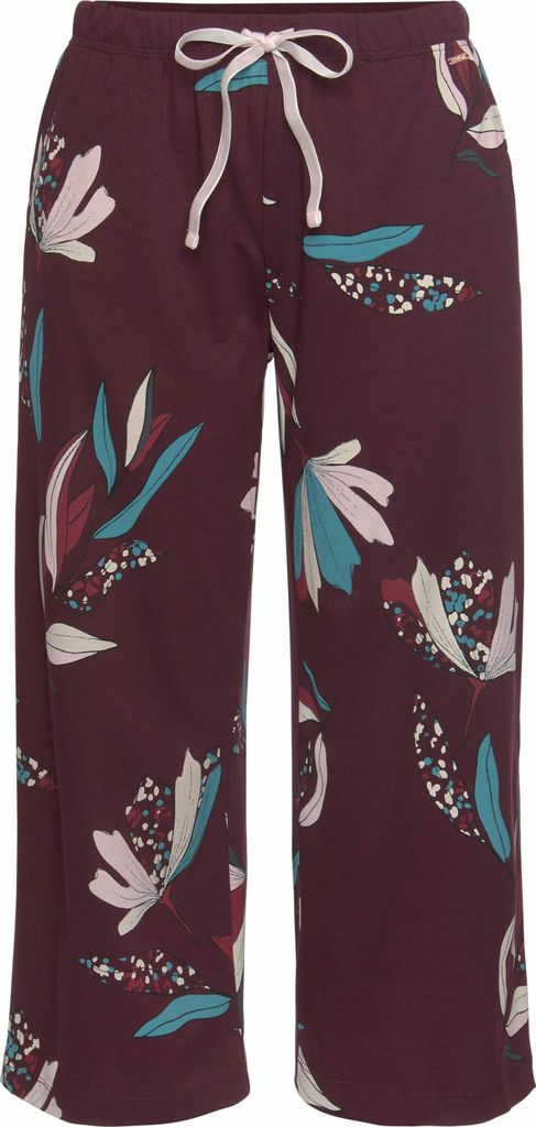 s.Oliver Pyjamahose bordeaux-geblümt Größe 36/38