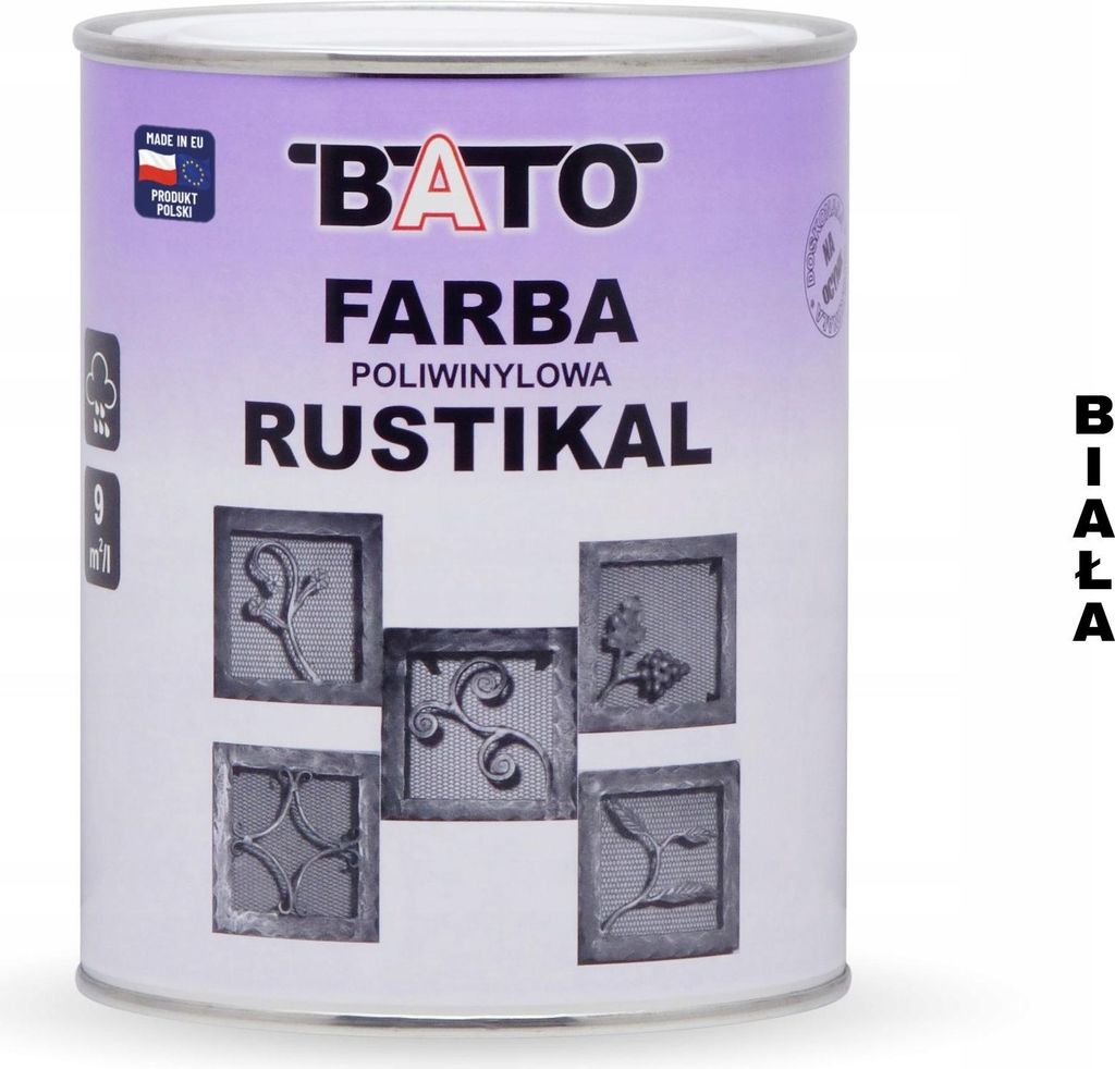 Polyvinylfarbe für Metall BATO Rustikal weiß 0,8 l