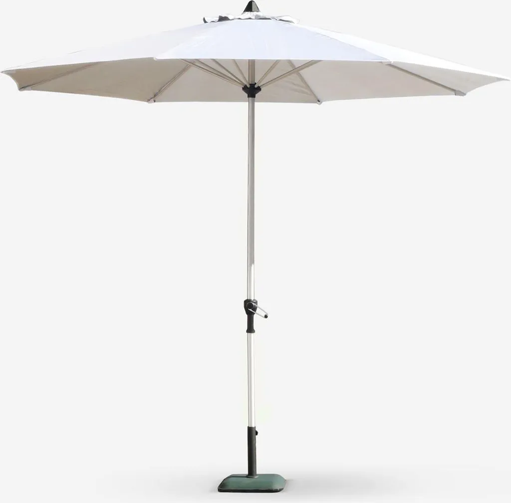 Parasol de jardin octogonal en aluminium Eden 3 mètres café