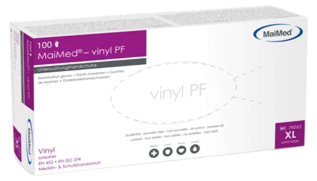 MaiMed Einmalhandschuhe Vinyl Größe XL Produktbild 