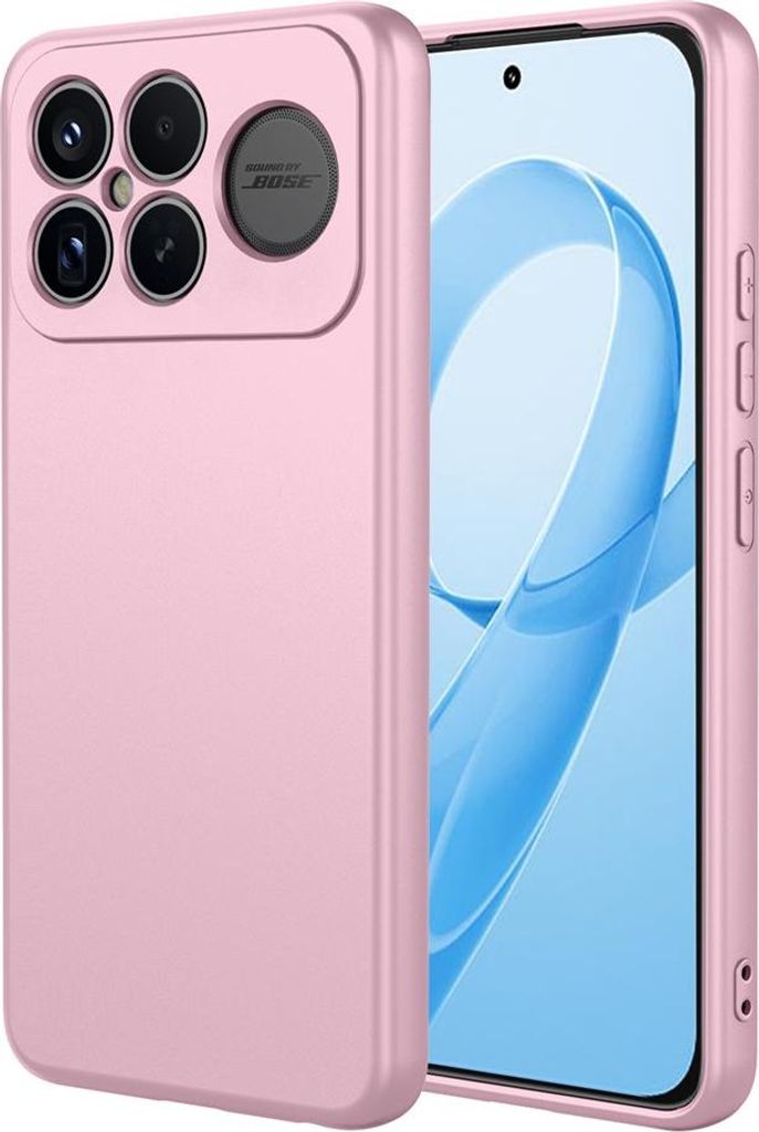 Hülle für Xiaomi Poco F8 Ultra - Phonesta Soft Silk Silikon Back Cover - Rosa