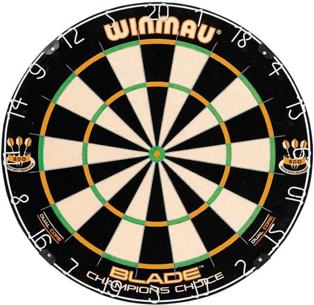 Cible de fléchettes traditionnelle Winmau Duo Core pour club et salon