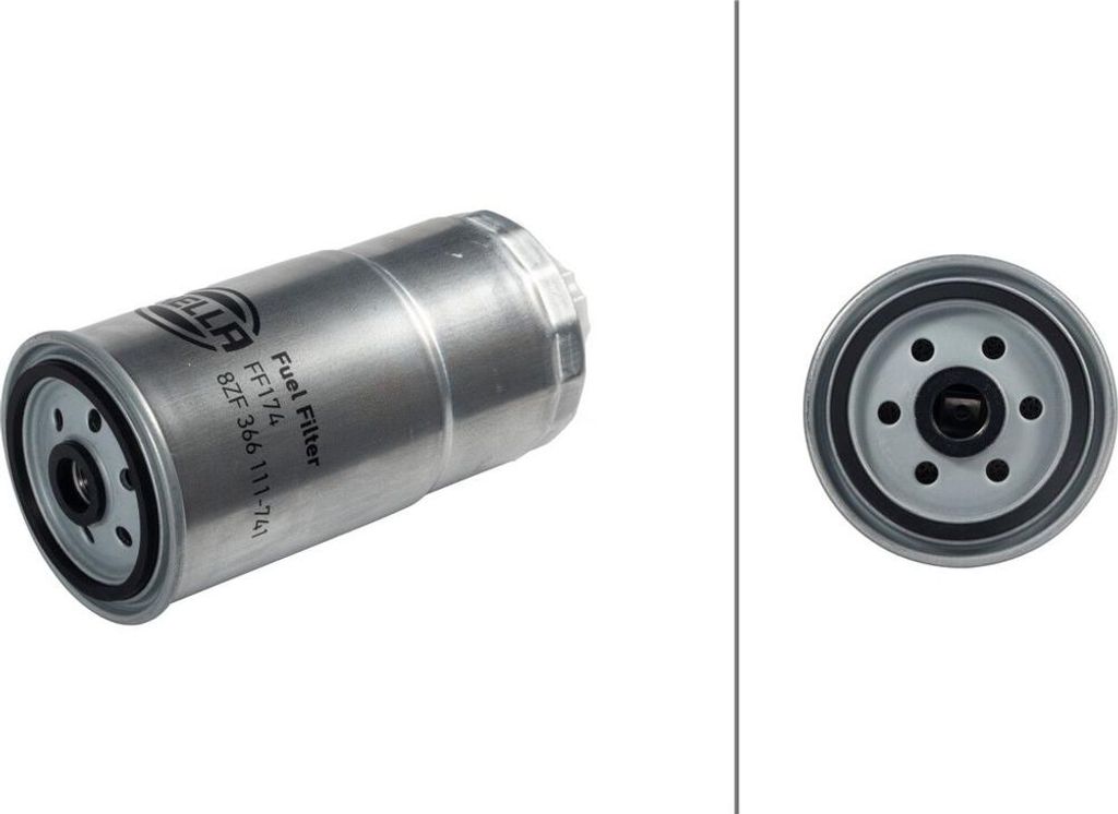 Kraftstofffilter einfach anschraubbar Ø 86 mm HELLA für LAND ROVER II