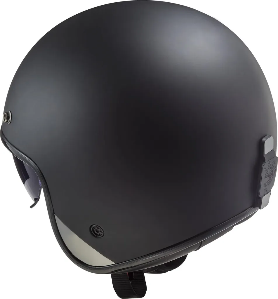 Casque Jet LS2 OF601 Bob II Solid Noir Mat Taille M 57-58 cm Rétro - 5
