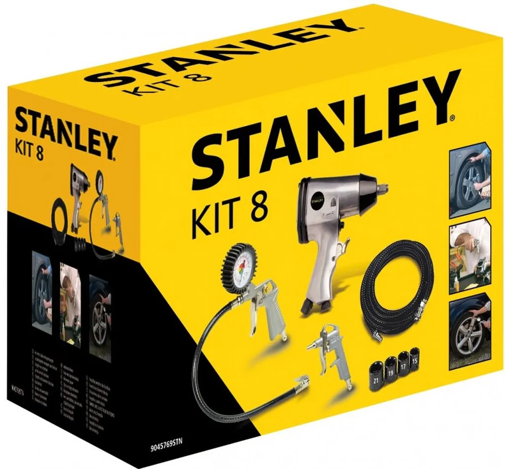 Kit Stanley 8 pièces avec accessoires pneumatiques pour compresseur