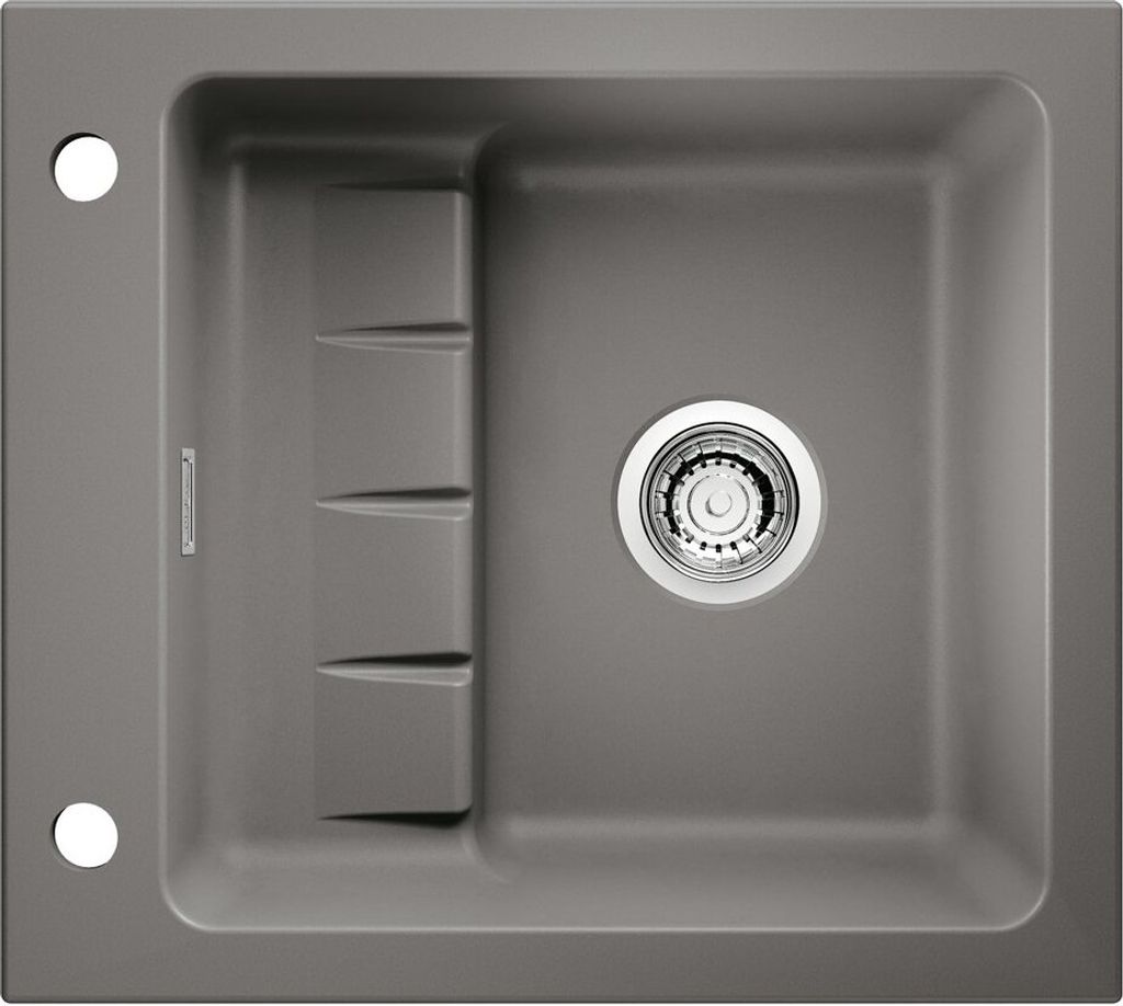 NABER 1091004 Einbauspüle PickUP E mit Premium-Drehexzentergarnitur, ab 600 mm Schrankbreite, Keramik, Lava