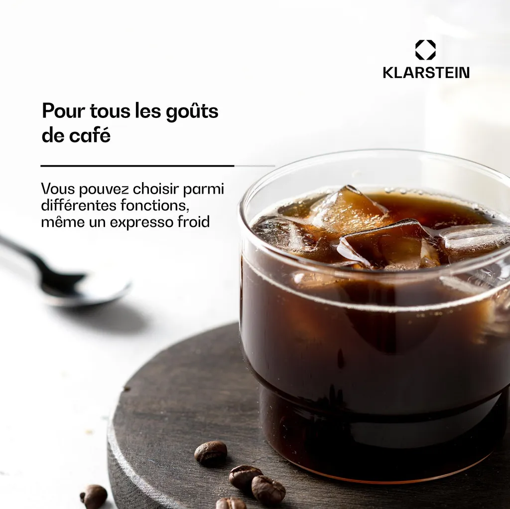 Machine expresso 20 bars compacte Klarstein avec écran tactile et buse - 5