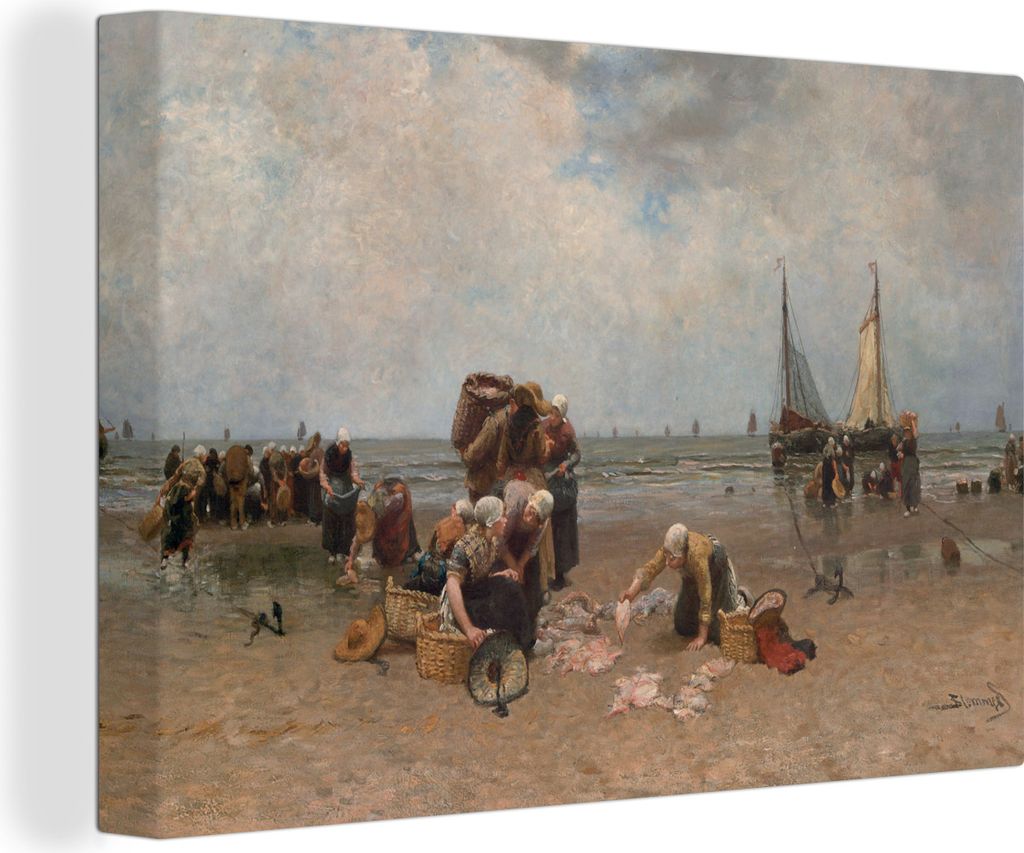 OneMillionCanvasses - Leinwandbilder - 140x90 cm, Rückkehr der Fischereiflotte - Gemälde von Bernard Blommers, Wandbilder Kunstdruck Wanddekora...