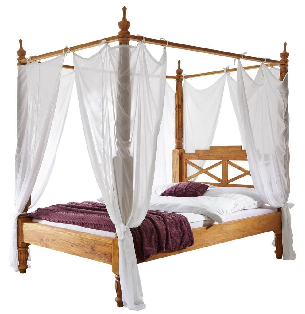 MASSIVMOEBEL24 | letto a baldacchino in legno di Sheesham / Immagine del prodotto 