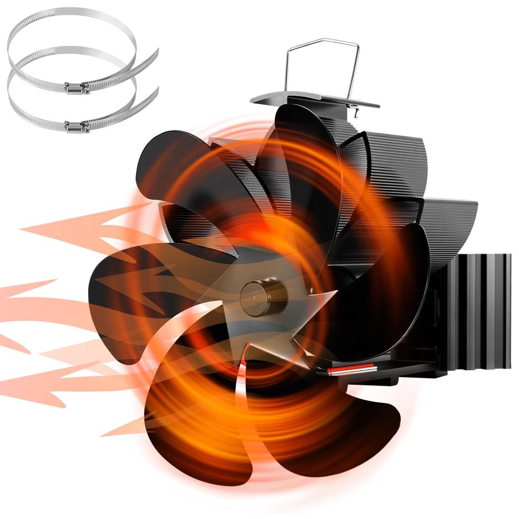 Vigevee Magnetischer Kaminventilator 6 Flügel, Kaminofen Produktbild 