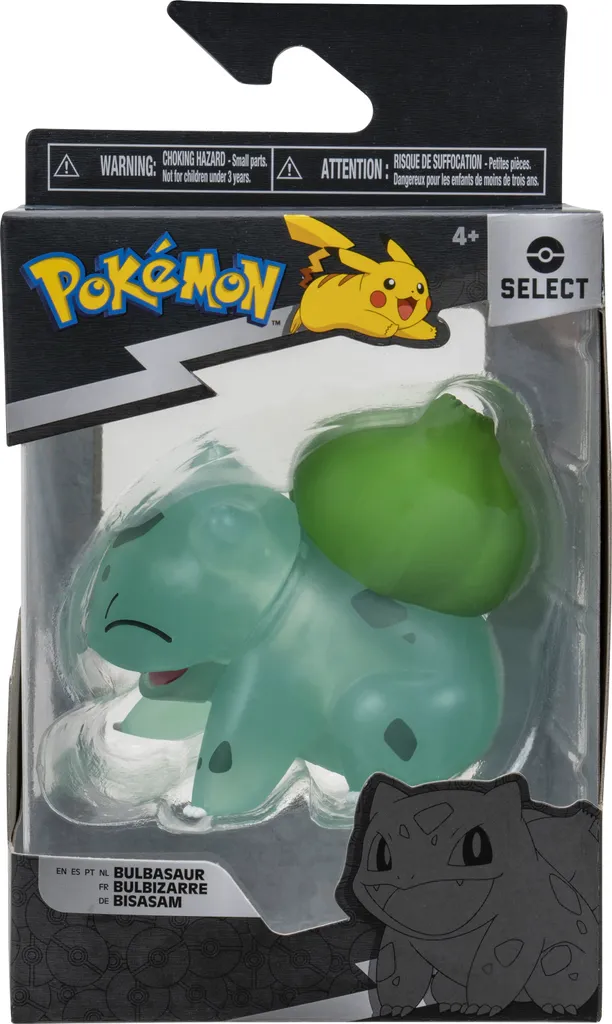 Figurine Pokémon Bisasam Robuste et Esthétique Transparente Select 7,5cm
