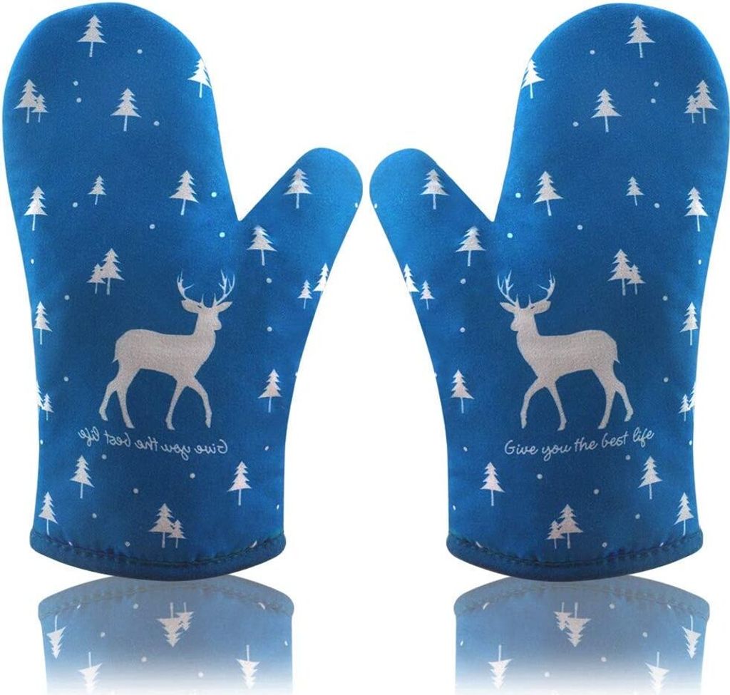 Ofenhandschuh Topfhandschuhe, Topflappen Handschuh Backhandschuhe Backofen Handschuhe Oven Gloves Oven Mitts Kochhandschuhe Backofenhandschuhe Hitz...