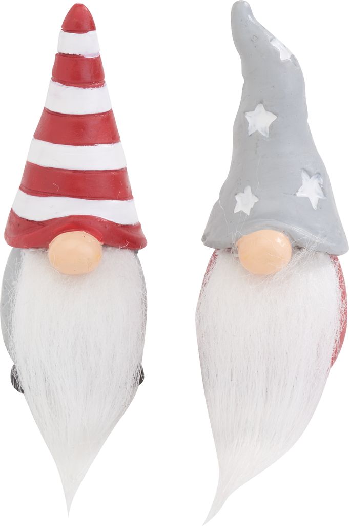 VBS Mini Wichtel Mika & Samu, 2 Stück, weihnachtliche Dekofiguren zum Basteln