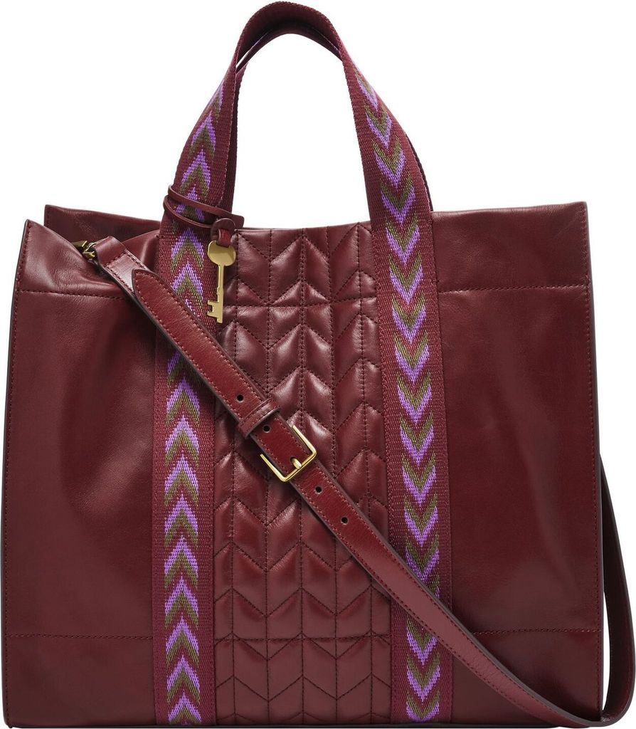 FOSSIL Shopper Schultertasche Carmen Tote Wine rot Produktbild 