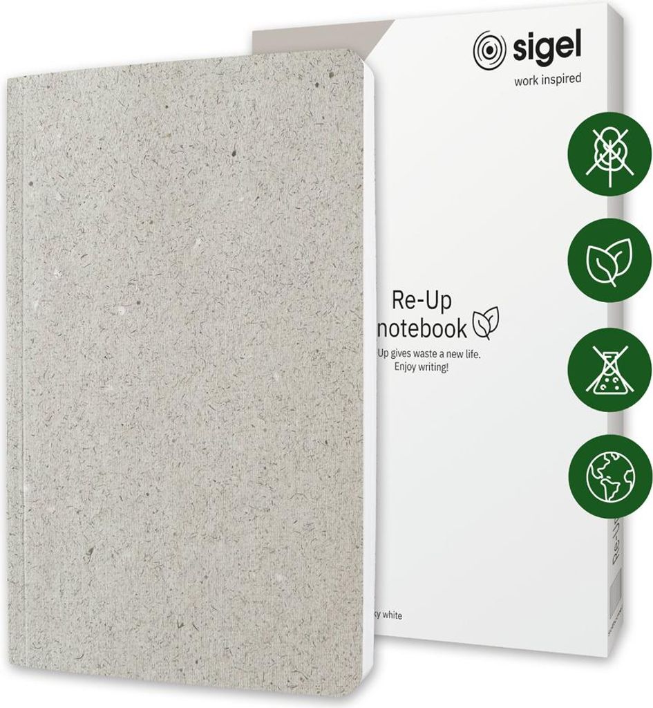 sigel Notizbuch Re-Up DIN A5 liniert kalkweiß 50 Blatt