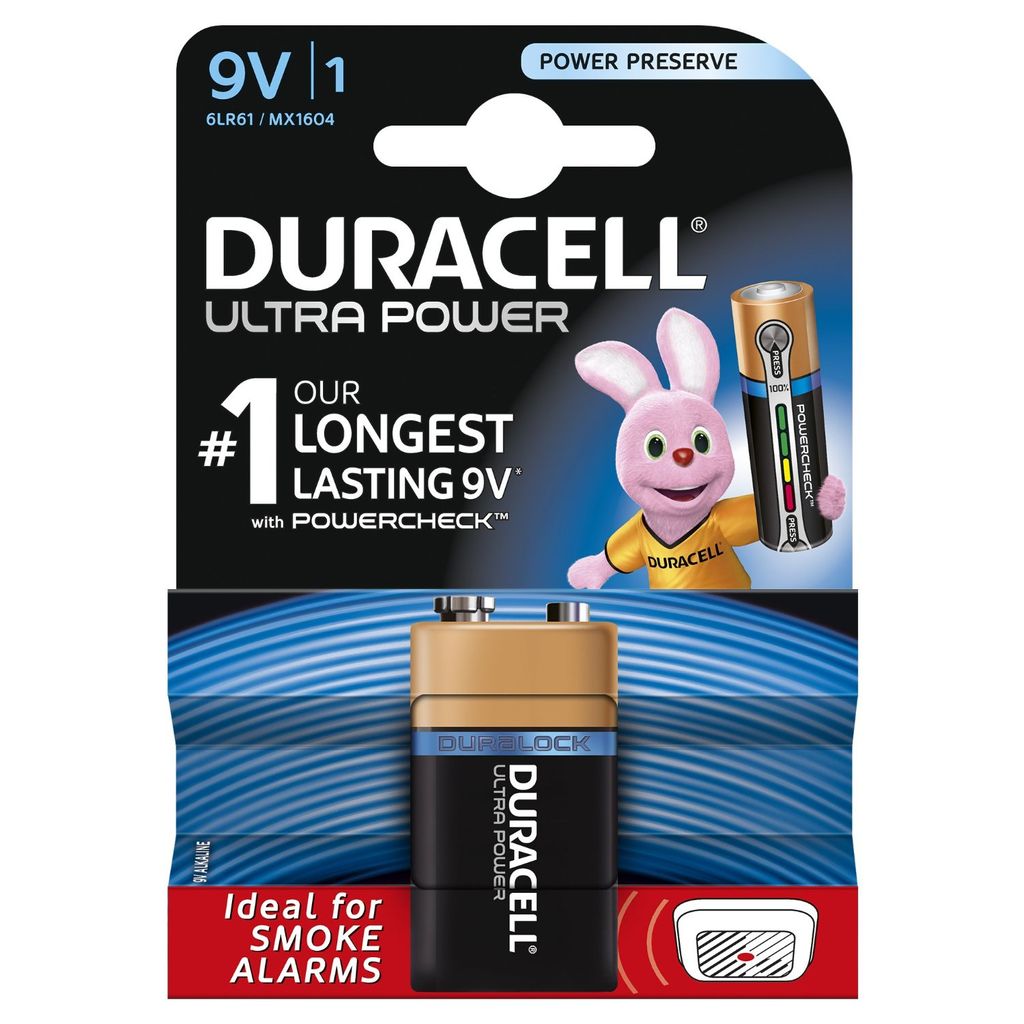 DURACELL Alkaline Batterie "ULTRA POWER" E Block 9V 1er
