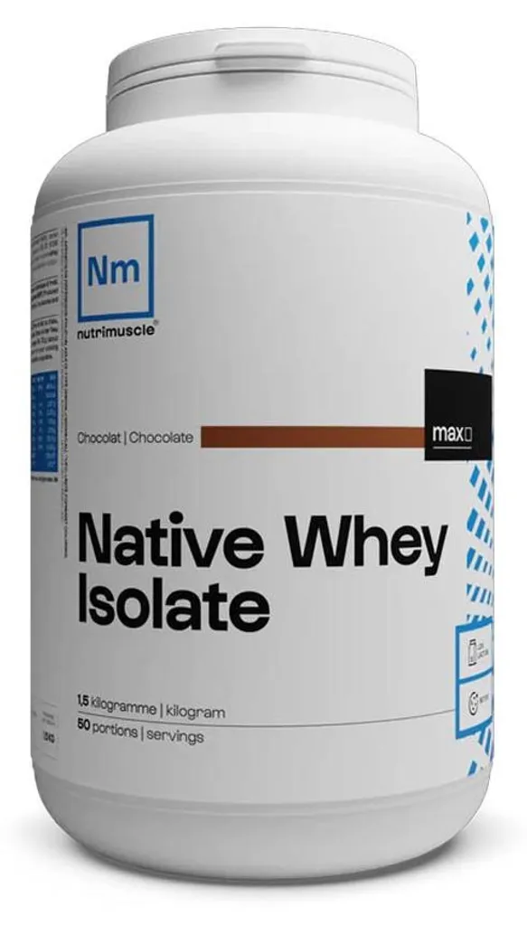 Isolat de Whey Nutrimuscle Chocolat - Digestion Facile sans Lactose