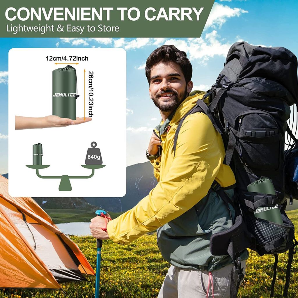 Camping Isomatte, mit Fußpresse Pumpe, Selbstaufblasend, Produktbild 5