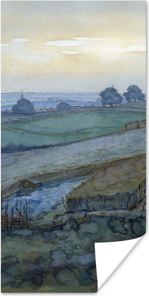 MuchoWow Poster Landschaft bei Arnheim - Piet Mondrian 20x40 cm - Plakat - Foto