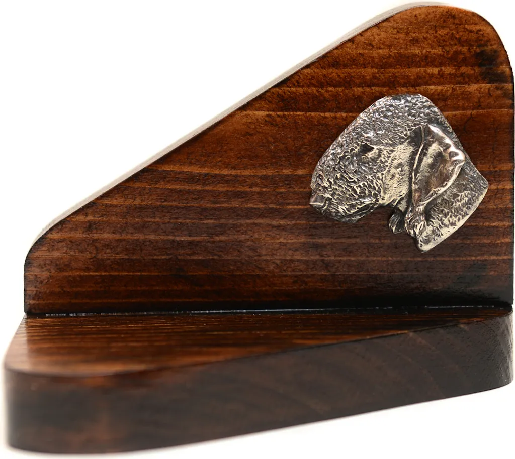 Bedlington terrier - portacandele in legno con cane, base per candela da tè, in memoria del cane, marchio Art-Dog