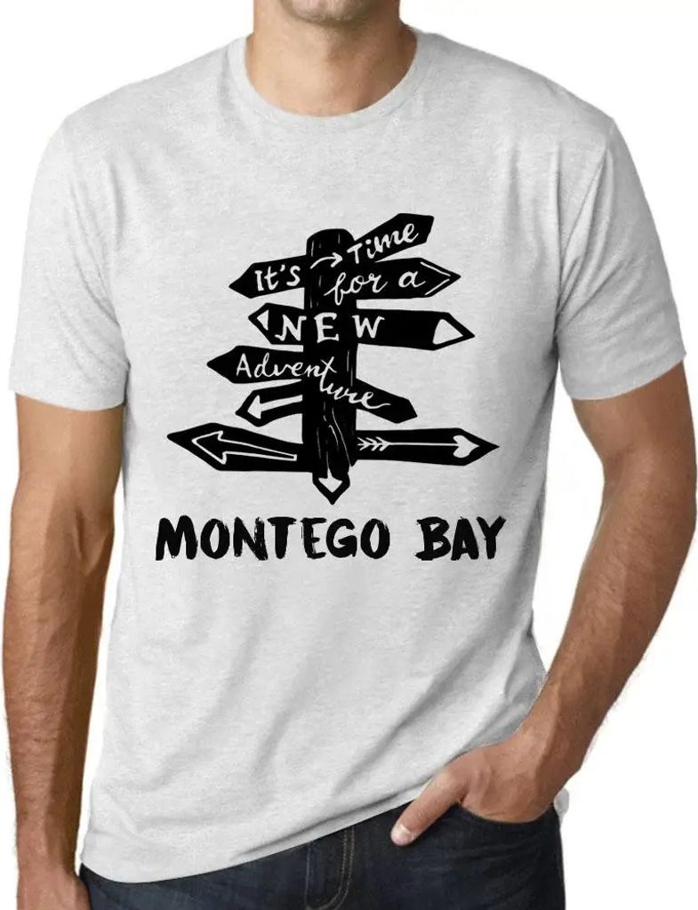 Herren Grafik T-Shirt Es ist Zeit für ein neues Abenteuer in der Montego-Bucht – It’s Time For A New Adventure In Montego Bay – Öko-Verantw...