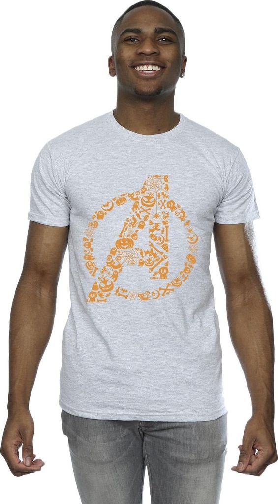Marvel - "Avengers Halloween" T-Shirt für Herren BI38365 (S) (Schwarz)