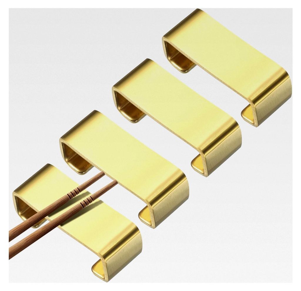 4 Stück 304 Edelstahl Ständer für Essstäbchen, flacher Essstäbchenhalter, Messerablage für Arbeitsplatte, zum Halten von Essstäbchen, Löffe...