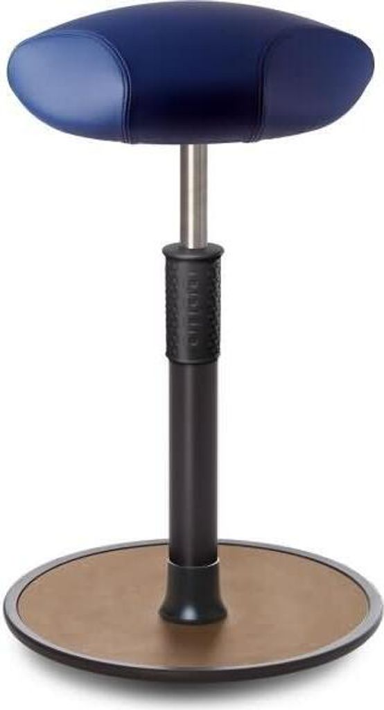 Sitz- Stehhocker Free Tall Triangel Boxmark Leder blau Produktbild 