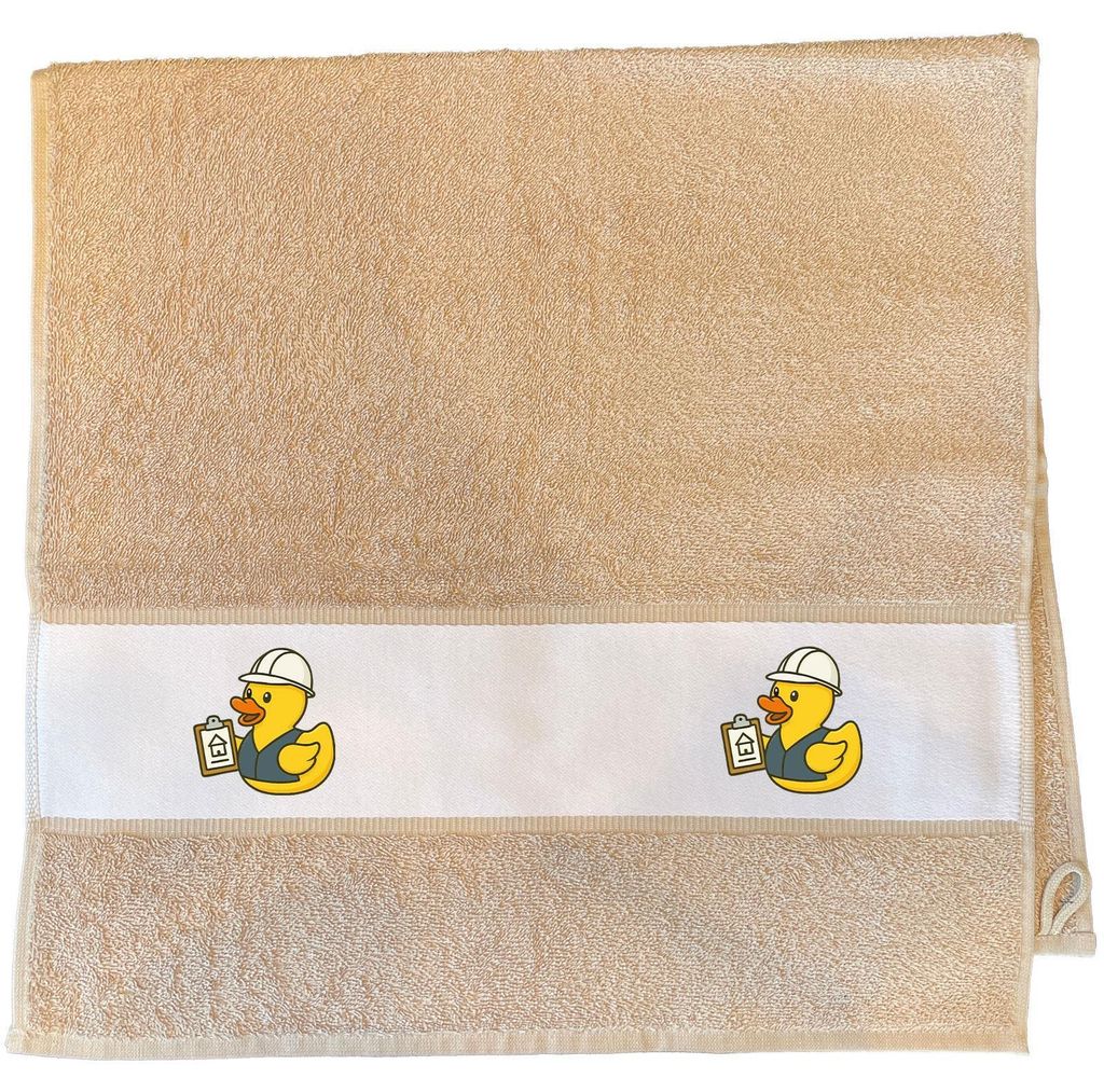 Huuraa Handtuch Quietscheente Bauingenieurwesen Comic Gummiente 50x100cm Sand Baumwolle Handtuch Geschenkidee