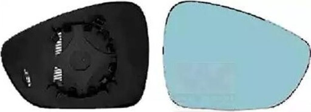 VAN WEZEL Spiegelglas Außenspiegel Rechts für CITROËN DS5 Blau Getönt Konvex Beheizbar 0968836