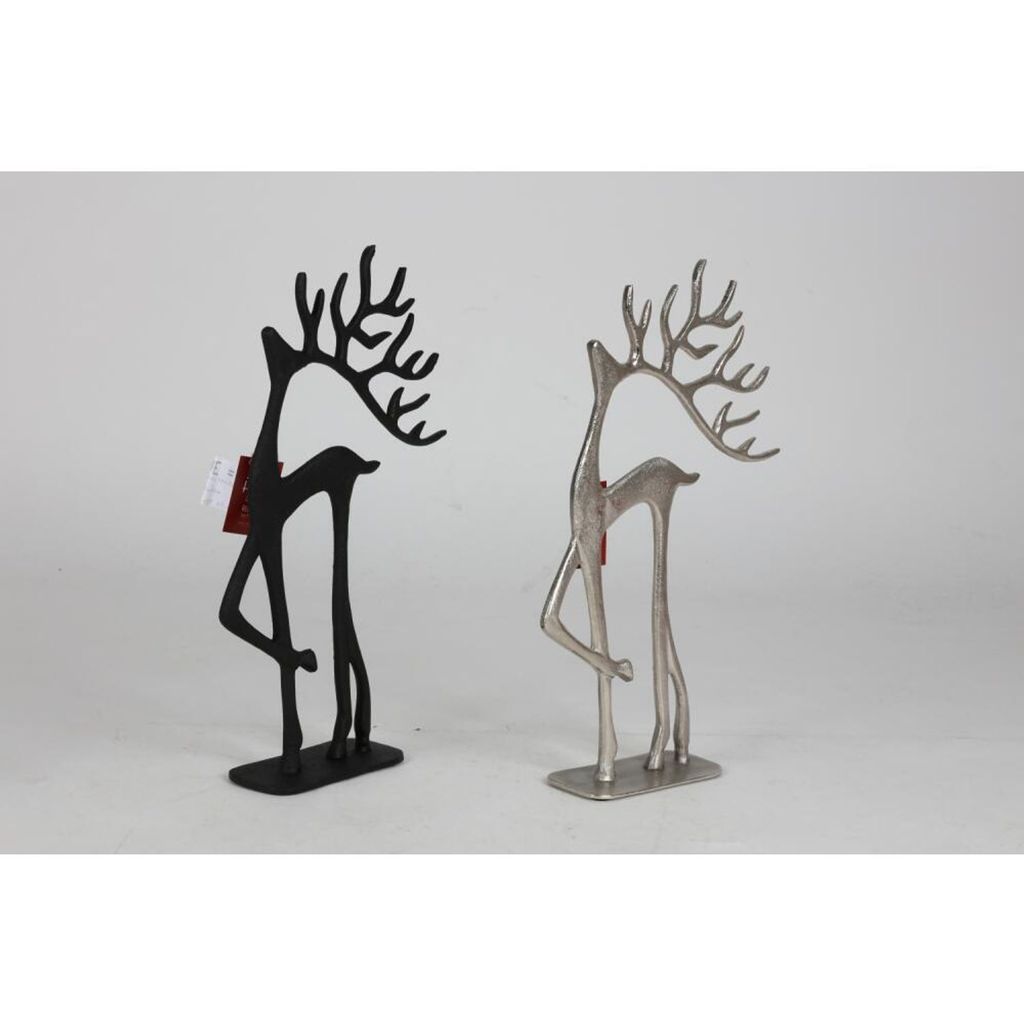 BURI Rentier Metall 38cm Dekoration Christmas Figur Fenster Tisch Advent Winter