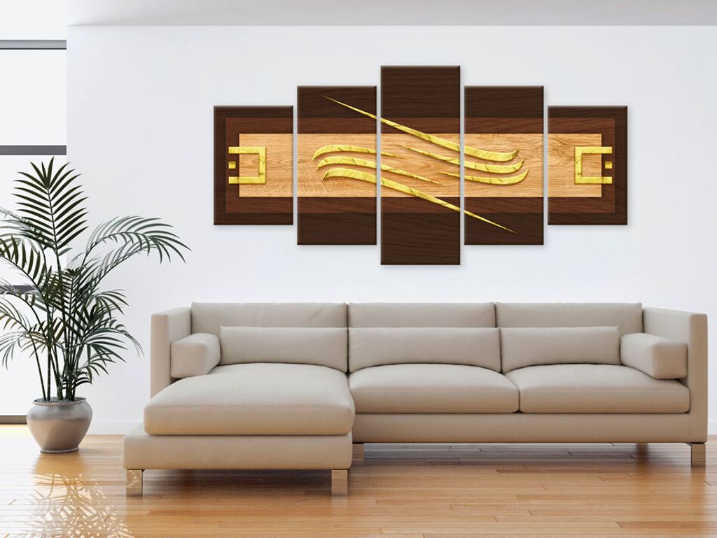 Akustikbild Abstrakt 200x100 cm Bilder Akustikschaum Hochleistungsschallabsorber Schallschutz Leinwand 5 tlg Wandbild Raumakustik Schalldämmung 02...