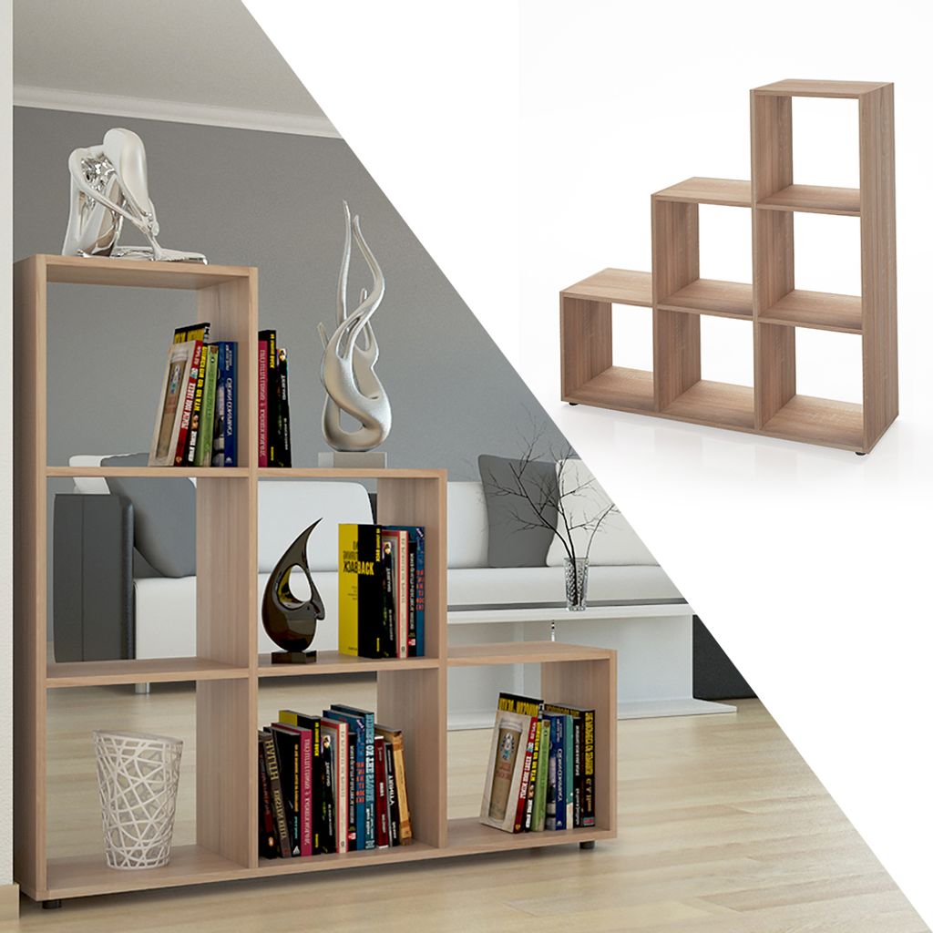 Vicco Stair rack, White, 107.5 x 107.7 cm with folding boxes opt.1