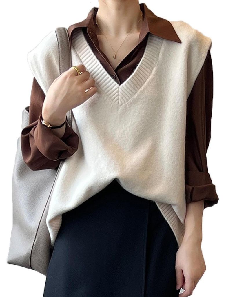Maglione elegante a V con maniche lunghe Immagine del prodotto 