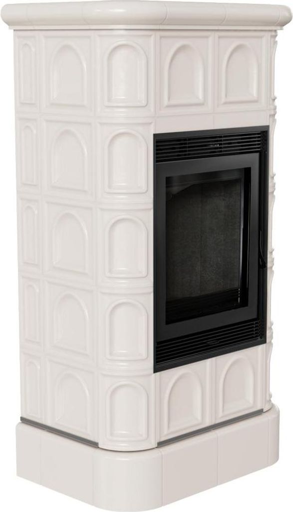 Kamineinsatz aus Stahl KRATKI BLANKA 8 kW Ø 160 creme Produktbild 