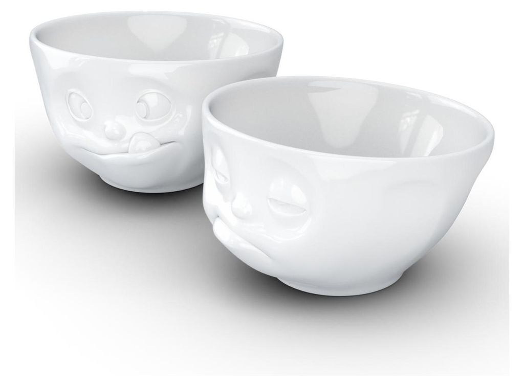 FIFTYEIGHT PRODUCTS 2er-Set Schüsseln Mit Servietten – 350 Ml, Aus Hartporzellan, Made In Germany