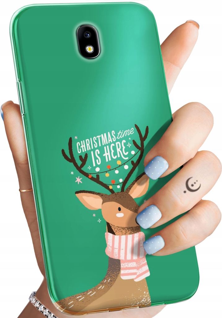 Bunt Hülle für SAMSUNG GALAXY J7 2017 Schutzhülle Handyhülle Handy TPU Silikon Case Slim Cover Case Weihnachten Rudolf