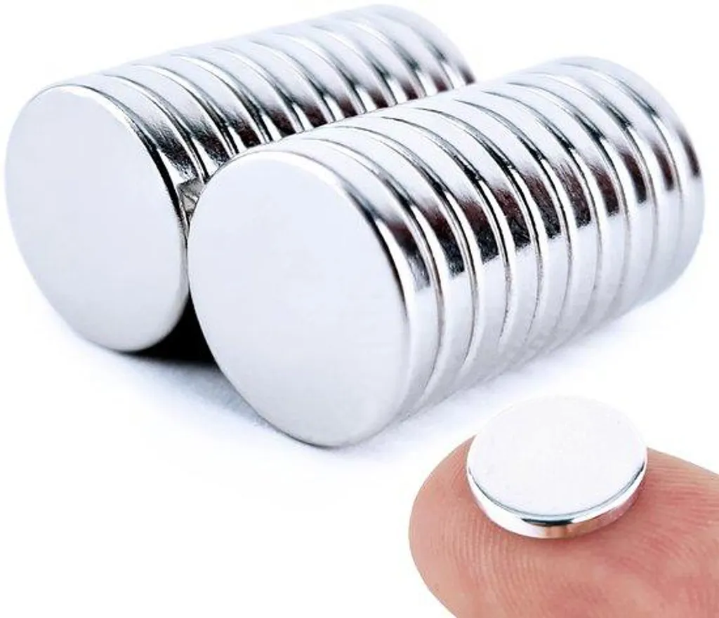 Aimants de fixation pour bricolage et DIY - Lot de 20 disques 12x2 mm