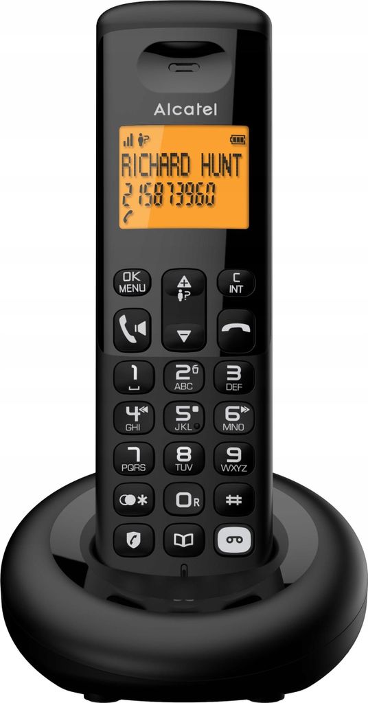 Telefon stacjonarny bezprzewodowy ALCATEL E260 CLIP Czarny Zdjęcie produktu 