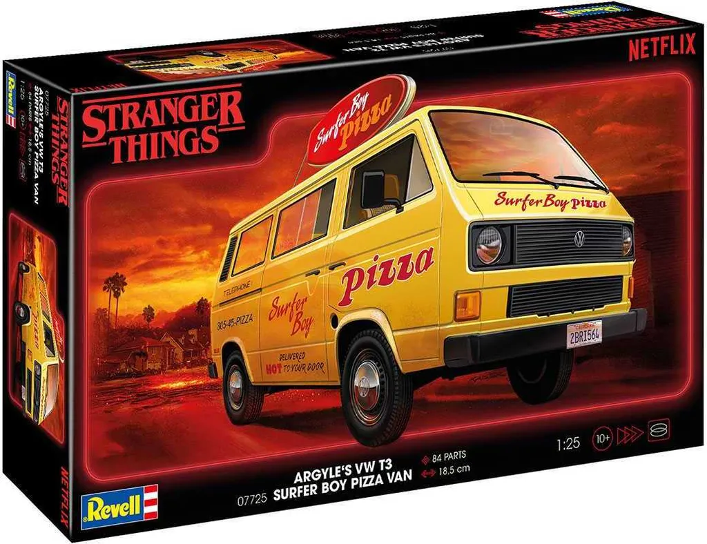 Maquette Revell Stranger Things VW T3 Surfer Boy Pizza 1:25 07712