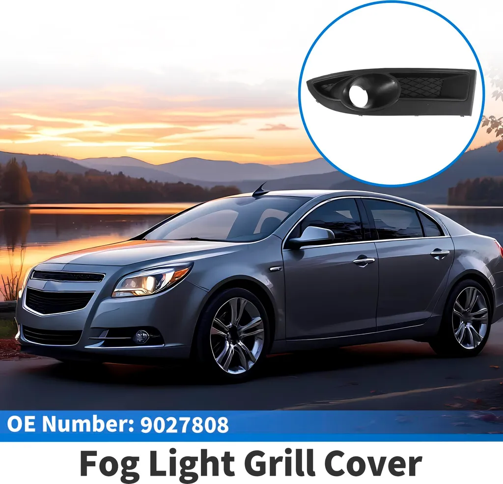 Cache Feu Antibrouillard Avant Droit Noir pour Pare-Chocs Chevrolet Epica 07-09