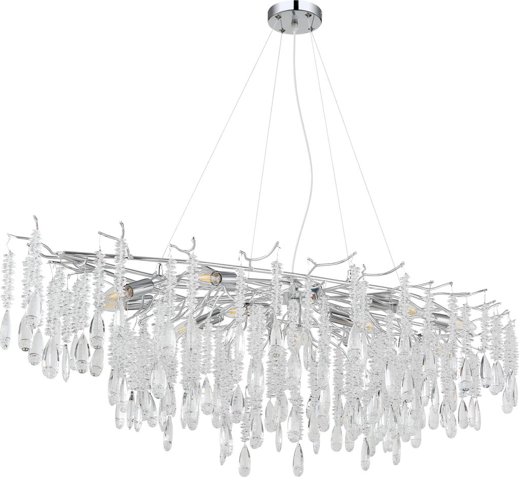 GLOBO Lighting Kronleuchter KINGA LBH 150x60x120 cm silber Luster