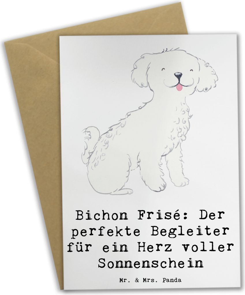 Mr. & Mrs. Panda valentinstagskarte Bichon Frisé Freude - Produktbild 