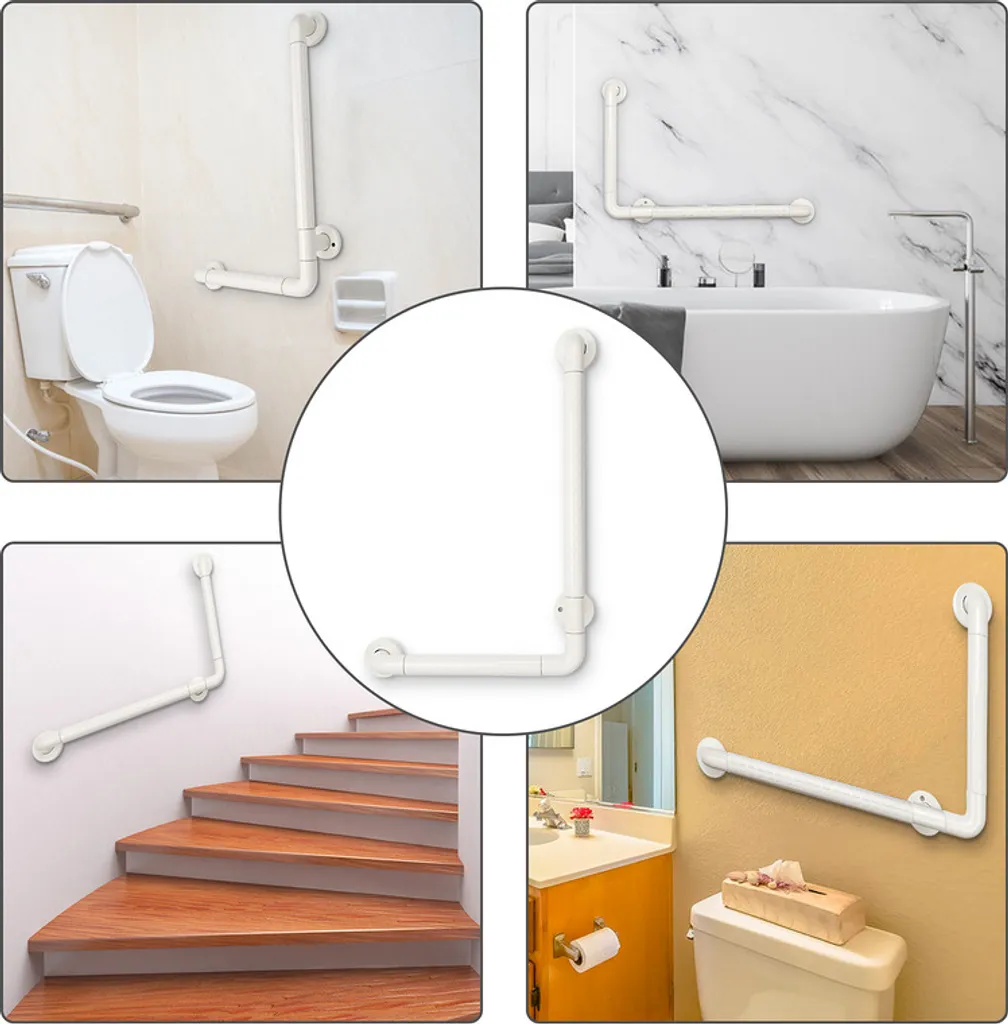Grab Rail Jiubiaz Antiscivolo 60x40cm - Maniglia Bagno Inox/Nylon - 6